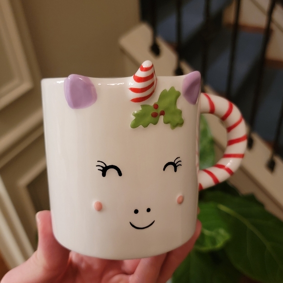 Target Dollarspot Unicorn Candy Cane Christmas Mug Ceramic 2023 Bullseye… - Picture 1 of 4